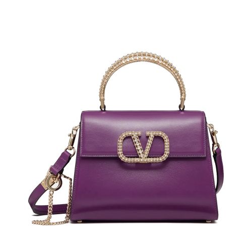 Valentino Small Vsling Calfskin Handbag With Jewel Handle 