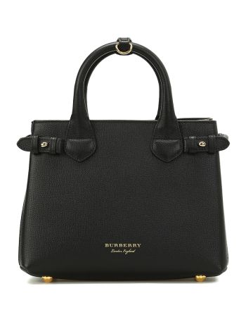 Burberry The Banner Small Leather Bag Black