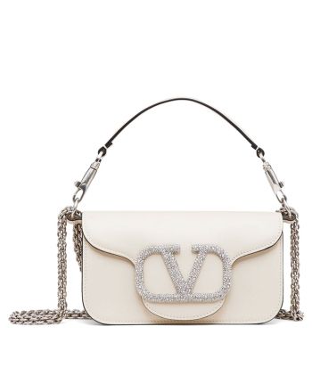 Valentino Loco Small Shoulder Bag With Jewel Logo